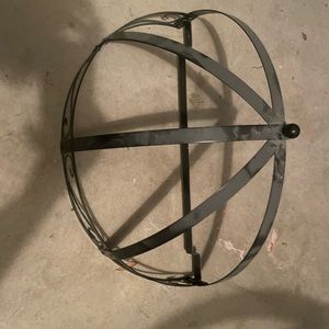 Black pot rack with hanging hooks